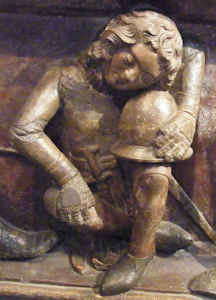 Germany Freiburg im Breisgau Cathedral Sleeping Guards 1350